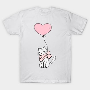 Cat And Balloon T-Shirt